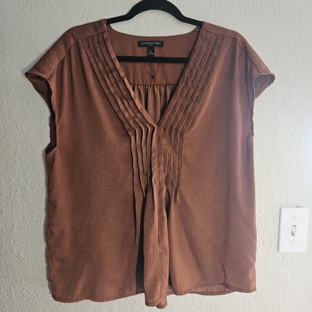 Banana Republic pleated blouse